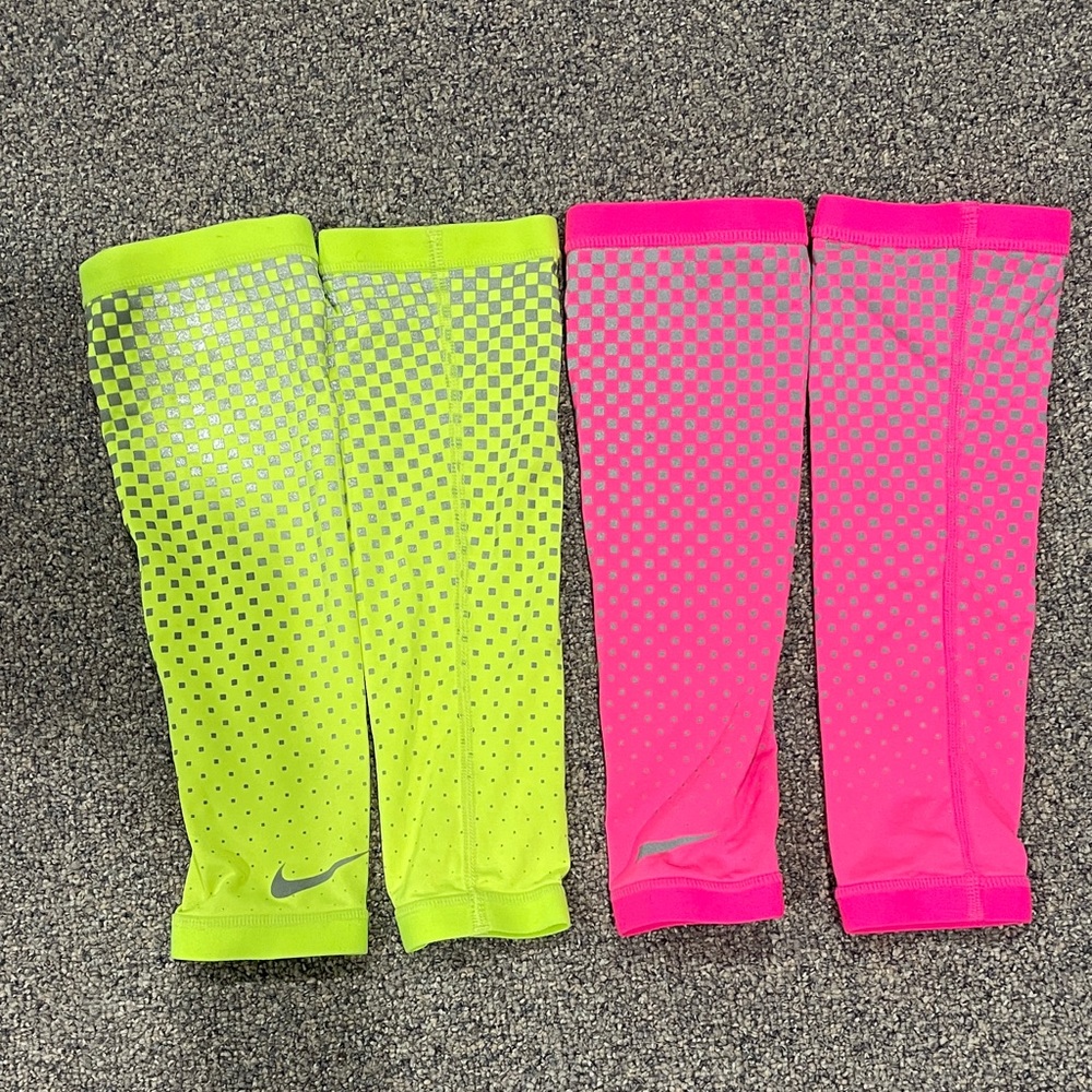 Nike DRI-FIT 360 ARM SLEEVES Vibrant Yellow and Pink Sleeves, 2 sets.